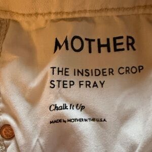 MOTHER Chalk It Up Cream Jeans